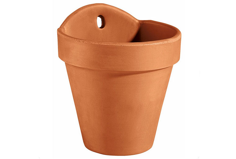 Maceta pared barro rojo
