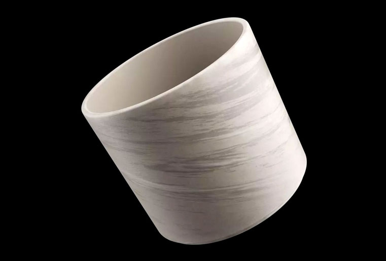 Maceta Pillar color basalto de Spang