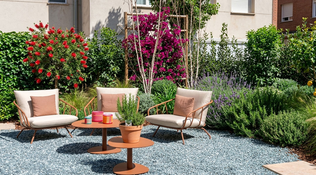 Xerojardinería en terraza